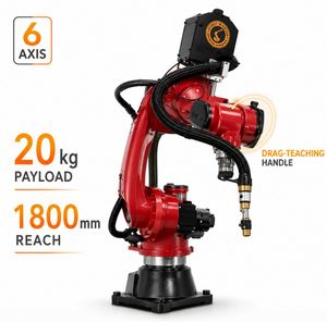 Bras de robot industriel 6 axes haute précision, charge utile 20 kg, portée 1800 mm, avec poignée de programmation par traînée pour une programmation et un soudage faciles - Product Image 2