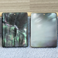 Plaques carrées sculptées CNC en nacre naturelle, idéales pour la création de bijoux DIY (colliers et bracelets) - Vente chaude