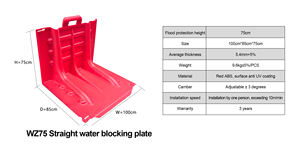 Barriere Idriche a L in ABS Rosso Qinxin per Controllo Alluvioni, Design Portatile Anticorrosione - Product Image 5