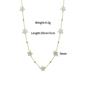 Stainless Steel Star Clavicle Necklace And <b>Bracelet</b> <b>Set</b> For Women Gift Elegant Jewelry Fashion Accessories - Product Image 4