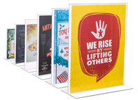 Présentoir panneau en acrylique transparent Double face, support de Menu pour Table en plastique, 4x6 5x7 8.5x11 a5