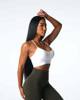 Soutien-gorge de sport en nylon recyclé pur de marque célèbre, idéal pour le fitness, la course et le yoga – Ventes flash