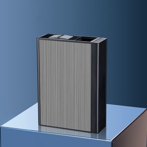 Nuevo Estuche para Cigarrillos y Encendedor 2 en 1 Integrado <span class=keywords><strong>Funway</strong></span> CC001 2025, Metálico Cuadrado, Resistente a la Humedad, Recargable - Product Image 3