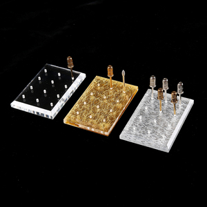 Acrylic <b>Square</b> Nail <b>Drill</b> <b>Bit</b> Holder Portable Transparent Display Board Salon Manicure Nail Art Storage Organizer Tool Stand - Product Image 1