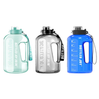 Bouteille d'eau écologique de 1,5 L grande capacité avec paille et sangle de transport, incassable, pour boire directement, cadeau motivant