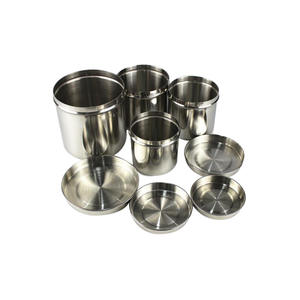Contenants à pommade en acier inoxydable 8cm 9cm 10cm 12cm, pots de rangement cosmétiques ronds pour thé, aliments et médicaments - Product Image 1