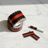 Papier à filtre pour cigarettes noir et rouge sur mesure, MOQ 1 tonne, service OEM/ODM