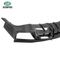 DIFFUSEUR ARRIÈRE EN FIBRE DE CARBONE AVEC LUMIÈRE POUR 2017-2021 NISSAN GTR R35 DIFFUSEUR ARRIÈRE DE VOILES NOIRES STYLE