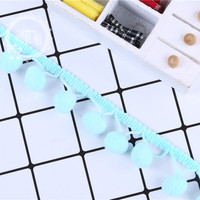 2cm de haut élastique grande boule droite grande boule de fourrure triangulaire dentelle chapeau écharpe rideau vêtements accessoires dentelle bricolage matériaux