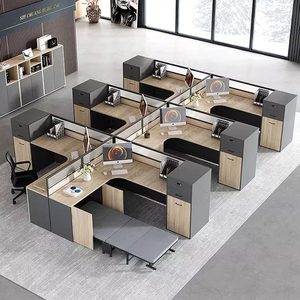 Estación de Trabajo Ejecutiva Moderna en Forma de L, <span class=keywords><strong>Escritorio</strong></span> Amplio con Estantes de Almacenamiento, <span class=keywords><strong>Escritorio</strong></span> Resistente con Estructura de Madera, Comercial - Product Image 2