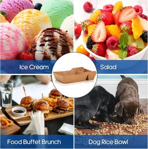 Emballage personnalisé pour la livraison de plats à emporter, boîte à sandwich en papier kraft coréen jetable pour croissants et déjeuner avec fenêtre - Product Image 2
