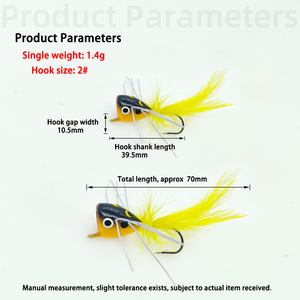 <span class=keywords><strong>Popper</strong></span> Fly Float Bait pour perche Snakehead <span class=keywords><strong>Bass</strong></span> Leurre de pêche et techniques de pêche à la mouche pour rivière et lac - Product Image 5