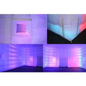 Wholesale New Arriver 8x8x3.8m White Inflatable Cube Tent Cubic Marquee House Square Party Wedding <strong>Cinema</strong> <strong>Building</strong> Customized - Product Image 4