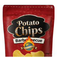Sachets Doypack Personnalisés en PET/PA/AL/CPP de Qualité Alimentaire avec Fermeture Zip Refermable, Épaisseur 50-200 microns pour Chips et Snacks