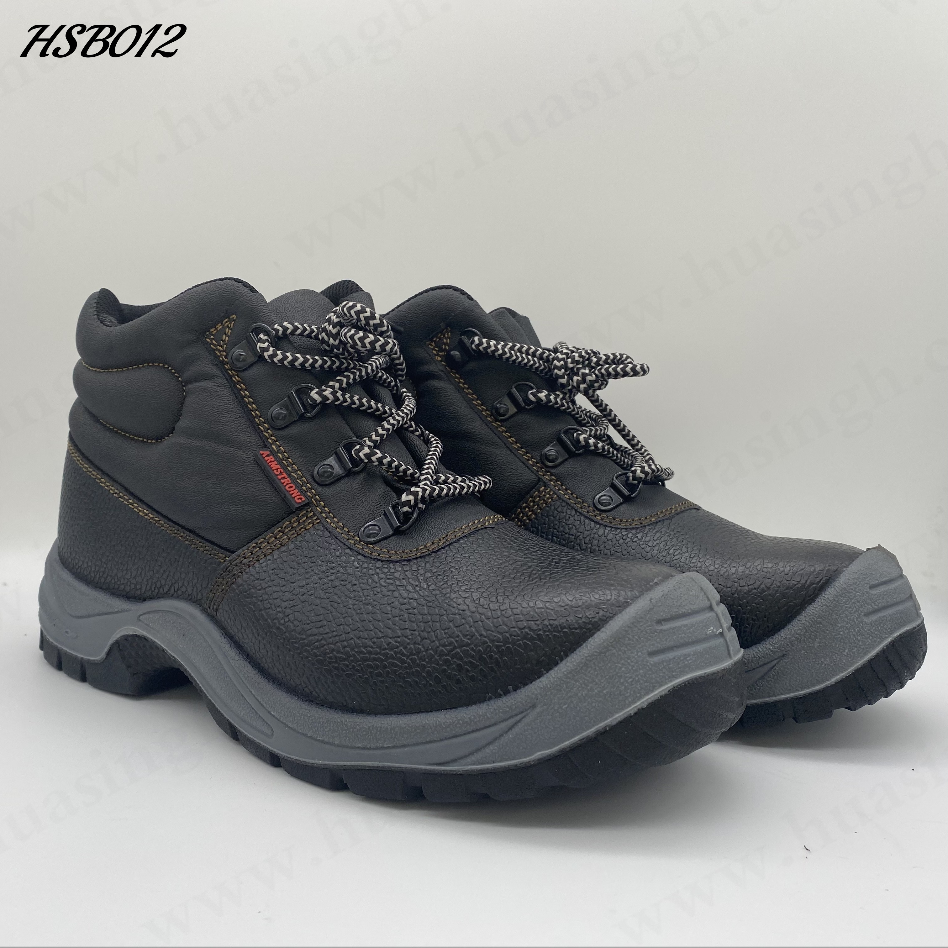 CMH, оптовая цена, противопирсинг из полиуретана/полиуретановая подошва, защитные ботинки, анти-масло, тисненая кожаная Рабочая обувь со стальным носком HSB012