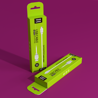 Boîte d'emballage pour câble USB, boîte de vente au détail pour câble de données USB, boîte en papier vide écologique pour pièces de produits électroniques
