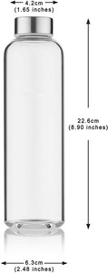 Bouteille d'eau en verre 550ml <span class=keywords><strong>sans</strong></span> BPA, contenant en verre Borosilicate, écologique, pour l'école, le bureau, les voyages, le sport, à domicile, pour l'école - Product Image 2