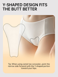Protège-entrejambe en silicone sans couture multi-formes avec colle, anti-effet camel toe - Product Image 6