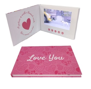 Video personalizzato di alta qualità di nozze di lusso Guest Book digitale 7 pollici schermo Lcd Video Brochure Card per <span class=keywords><strong>invito</strong></span> a nozze - Product Image 4