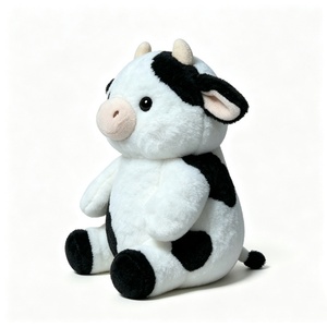 Custom <b>cow</b> plush dairy, <b>cow</b> stuffed animal, black and white <b>cow</b> plush, spotted <b>cow</b> toy - Product Image 2