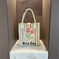 Sac de rangement en polyester tricoté à motif de dessin animé mignon, compact et portable, sac à bandoulière/porté croisé pour téléphone, insert polyvalent pour ordinateur