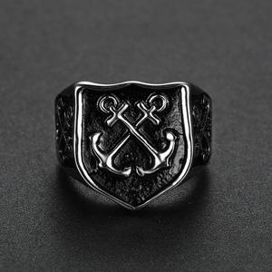 Anillos de Acero Inoxidable para Hombre con Cruz Celta, Ancla Náutica, Escudo, Crucifijo, Ancla de Pirata y Ancla Cuadrada - Product Image 3
