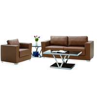 Modernes Design Sofa Wohnzimmer Möbel Massivholz Und Leder Sofa Set