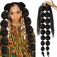 WP31 Extension de queue de cheval ombrée de 32 pouces, 150g, avec élastique, extensions de cheveux synthétiques lisses à enrouler, styles tressés Yaki