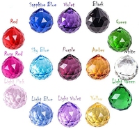 Lustre suspendu en cristal K9 à facettes, lustre de couleur bon marché, éclairage Feng Shui, boule de prisme en cristal K9