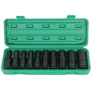 Ổ cắm tác động Hex Ổ đĩa 1/2inch đặt Kích thước số liệu 10-24mm Công cụ Sửa Chữa Xe Hơi với hộp lưu trữ cứng - Product Image 2