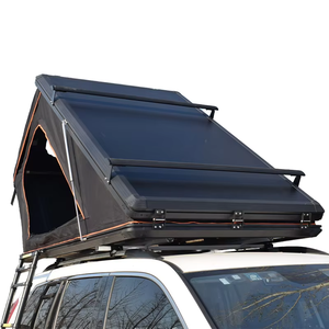 Tente <span class=keywords><strong>de</strong></span> <span class=keywords><strong>toit</strong></span> souple pour famille avec bâche imperméable et échelle rétractable pour SUV et berline – Ajustement universel pour le camping - Product Image 1