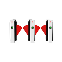 Barrière pivotante de sécurité pour entreprises en acier inoxydable 304, barrière pivotante automatique avec accès par empreinte digitale