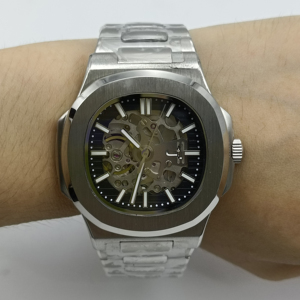 NO LOGO <b>Watch</b> Stainless Steel NH70 Movement Hollow Dial Sapphire Glass 5BAR Waterproof Automatic - Product Image 4