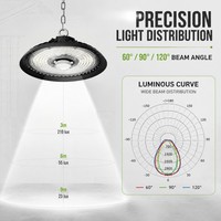 Projecteur LED UFO 150W pour entrepôt, usine, atelier, éclairage industriel, étanche IP66, IK08