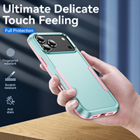 Funda Protectora para Teléfono con Diseño de Armadura Resistente a Impactos para 17 Pro Max, Material TPU y PC, Anti-Rayones, Protección 360°
