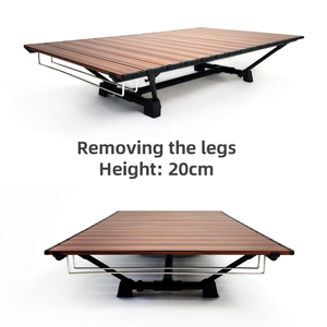 Table pliante légère réglable en hauteur avec logo personnalisé, en aluminium, portable pour pique-nique et camping en extérieur - Product Image 2