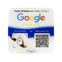 Social Media Acryl-NFC-Schildkarte für Google Review/Facebook/Instagram