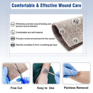 Perban disinfektan <span class=keywords><strong>Ion</strong></span> perak kalsium Alginate luka balutan Ag balutan Hemostasis untuk perawatan luka - Product Image 6