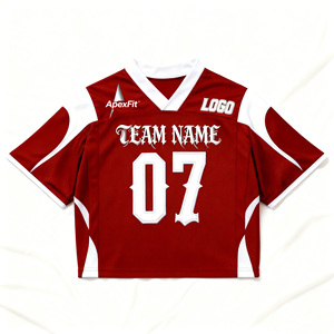 <span class=keywords><strong>Camiseta</strong></span> de Fútbol Americano Retro Vintage de Lujo, Diseño de Moda, Manga Corta de Malla, Transpirable, para Fanáticos - Product Image 1