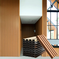 Revêtement mural WPC élégant, résistant aux UV et imperméable, pour la décoration extérieure des maisons, texture bois