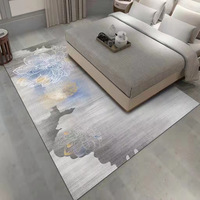 Wear Resistant Non Slip Abstract Art Carpet Thick Easy Clean Full Coverage Rug for Hotel Guest Room Living Room Home Decor