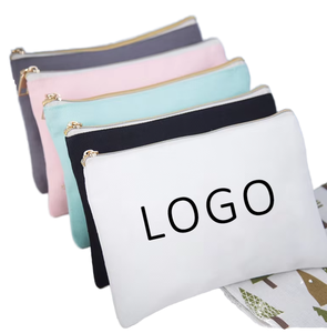 Custom Eco-Friendly Recycled Cotton Canvas Zippered <b>Foldable</b> Shopping <b>Bag</b> - Product Image 1