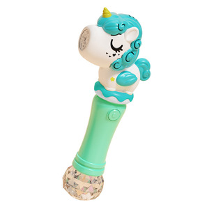 Machine à bulles licorne portative pour enfants, jeu en extérieur et en intérieur, de 2 à 4 ans, jouet électrique en plastique - Product Image 1