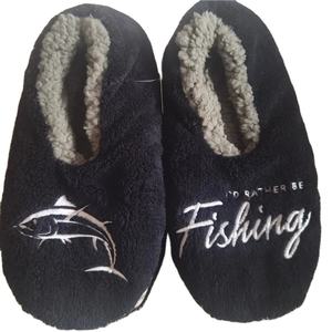 Pantuflas de Invierno <span class=keywords><strong>para</strong></span> Hombre, Cálidas, de Felpa, con Logotipo Personalizado Bordado, Forradas de Sherpa, <span class=keywords><strong>para</strong></span> Interiores, Antideslizantes, con Suela Suave - Product Image 1