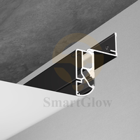 Profilé de plafond tendu en PVC pour montage mural, avec éclairage LED intégré, cadre en aluminium