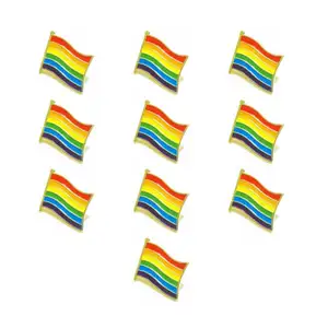 New Design Enamel Pin Badge Art Metal Zinc Alloy Rainbow Gay Pride Pin Badge for Clothes