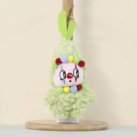 Porte-clés en peluche clown de dessin animé mignon en gros, pendentif personnalisé, porte-clés en peluche, poupée douce, animal en peluche pour cadeau promotionnel
