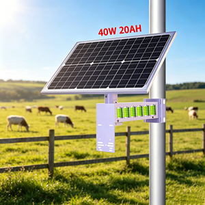 Système d'énergie solaire DC12V 5V pour caméra de surveillance <span class=keywords><strong>Arlo</strong></span>, kit de batterie solaire résistant aux intempéries pour extérieur avec support de montage et câble - Product Image 1