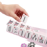 Soportes de madera para Mahjong con empujadores, tipo moderno de pie, empujadores de fichas americanas rosas, bolsa con cordón, accesorios de Mahjong