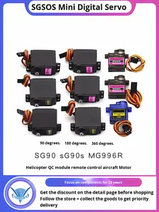 Servomotor SG90 9g MG996R MG90S 360 ° /180 °   Rotación para Proyectos de Bricolaje con Robots, Drones y Aviones RC - 9 Gramos de Alto Torque - Product Image 3